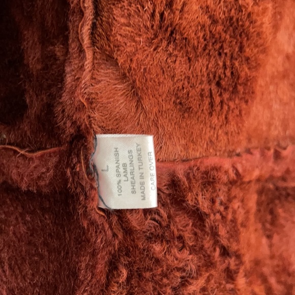 Lightly worn suede and Spanish lamb shearling jacket - Picture 4 of 5